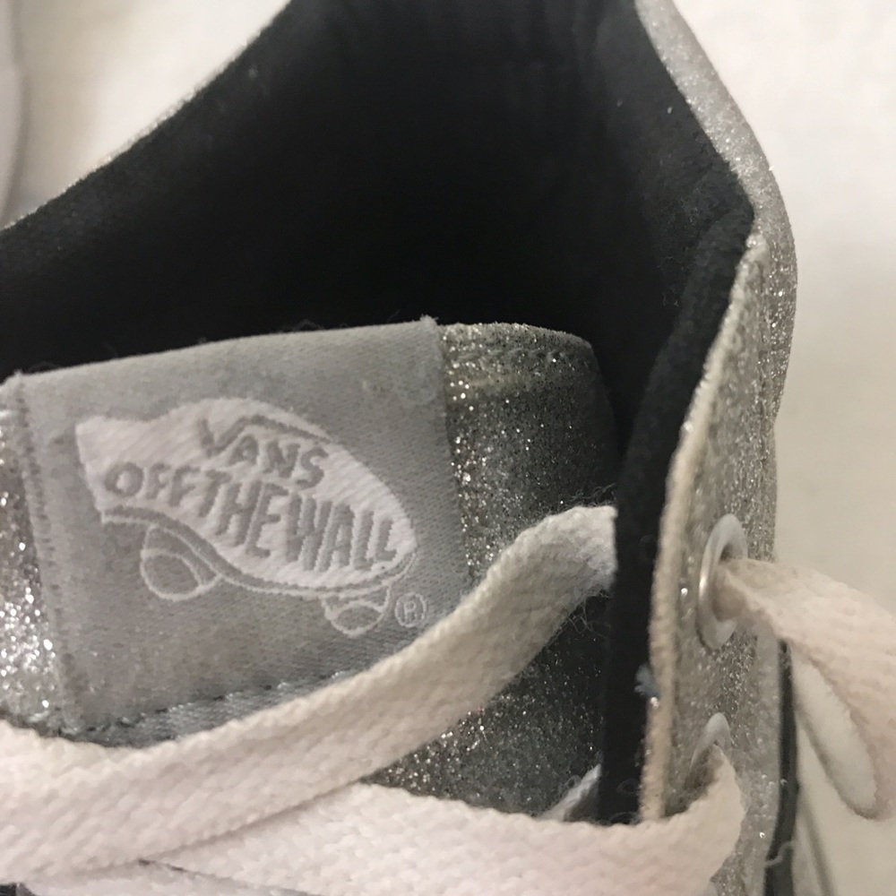 Vans unisex Sk8-Hi Silver Glitter sneakers shoes - Picture 7 of 8